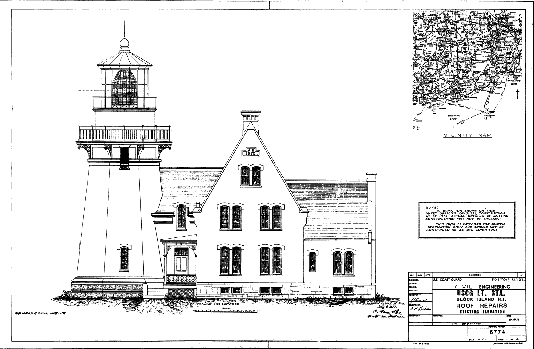 Plan for Block Island Southeast Lighthouse